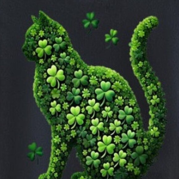 St. Patrick's Day Cat Shirt, Irish Shamrock Cat Shirt - Picture 2 of 3